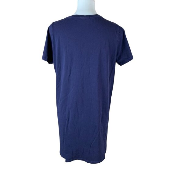 Fox Navy Red Stripe V Neck Short Sleeve Casual Dress 2 - Picture 2 of 4